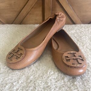 Tory Burch cognac ballet flats
